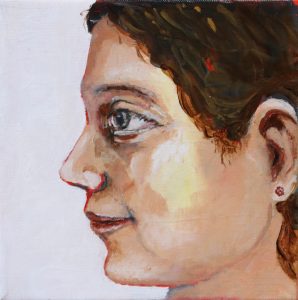 Portrait einer jungen Frau, Seitenansicht